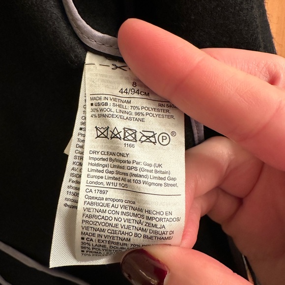 Banana Republic Women’s Long and Lean Blazer Single Button Black Size 8 - Picture 4 of 5